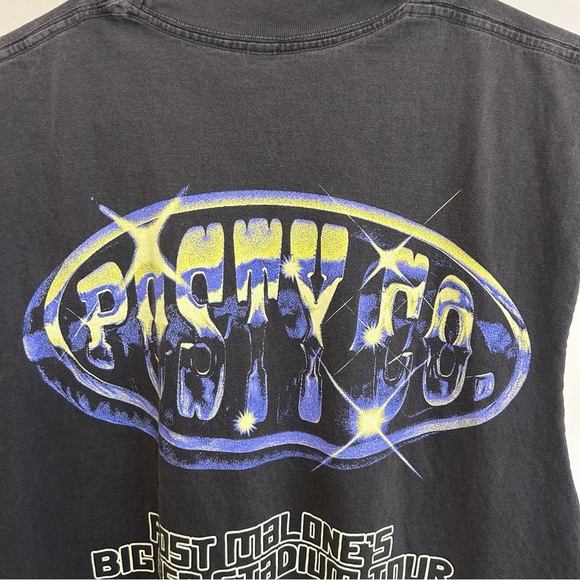 Post Malone Big Ass Stadium Tour Cut Out Tank Black Washed Graphic Shirt XL - Picture 6 of 7